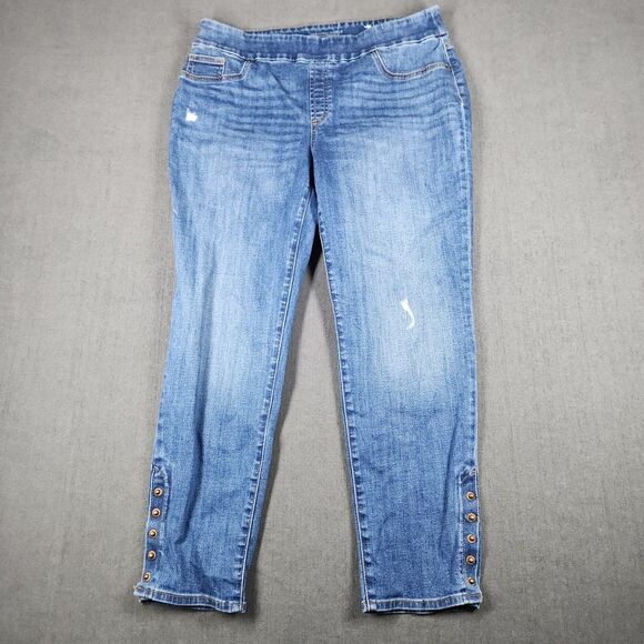 Chico’s Jeggings Womens Sz 10 Pull On Pant Ankle - Picture 1 of 11
